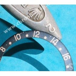 Rolex GMT Master All Black watch Grey color S/S 16700, 16710, 16760 Bezel 24H Insert Part FAT FONT SERIFS FADED