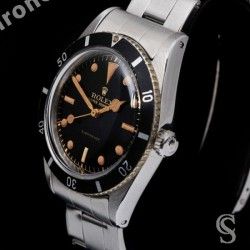 Rolex 1955 Vintage & Authentique & Rare Lunette Alloy, laiton acier Submariner 6205