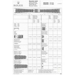 Rolex Fourniture Horlogerie Montres Brin, partie de bracelet Jubilee Acier Medium 17mm ref 62510HD