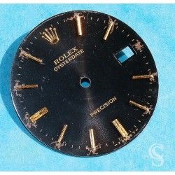 ROLEX VINTAGE RARE CADRAN NOIR MONTRES ROLEX OYSTERDATE PRÉCISION OYSTER Ø27mm