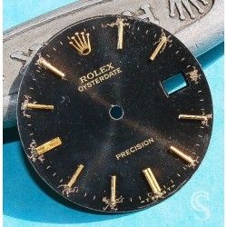 ROLEX VINTAGE RARE CADRAN NOIR MONTRES ROLEX OYSTERDATE PRÉCISION OYSTER Ø27mm