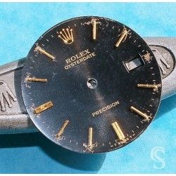 ROLEX VINTAGE RARE CADRAN NOIR MONTRES ROLEX OYSTERDATE PRÉCISION OYSTER Ø27mm