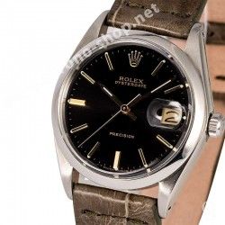 ROLEX VINTAGE RARE CADRAN NOIR MONTRES ROLEX OYSTERDATE PRÉCISION OYSTER Ø27mm