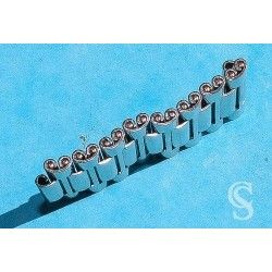 Bracelet Rouleaux Vintage Acier, Partie, brin maillons acier incurvées 18mm version pliée