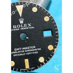 Rolex Rare Pièce de Collection Cadran Vintage Montres GMT Master 1675, 1675 PCG Long E Mark I