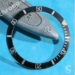 Rolex 80's used Vintage Black Submariner date watch Bezel Insert Tritium 16800, 16610, 168000