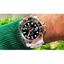 Rolex Original maillon or rose Everose acier,biton blindé 15mm Bracelet Yachtmaster 116621,GMT RootBeer 126711,Datejust 116201