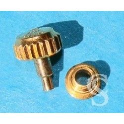 Rolex Rare & GENUINE Ø5.30mm Mint Ladies CROWN & TUBE 24-480-8 MONOBLOC 18K YELLOW GOLD TWINLOCK