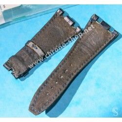 Audemars Piguet Genuine Crocodile Black leather strap band Royal Oak Offshore Rubens Barrichello Ref BR403.537.002CR