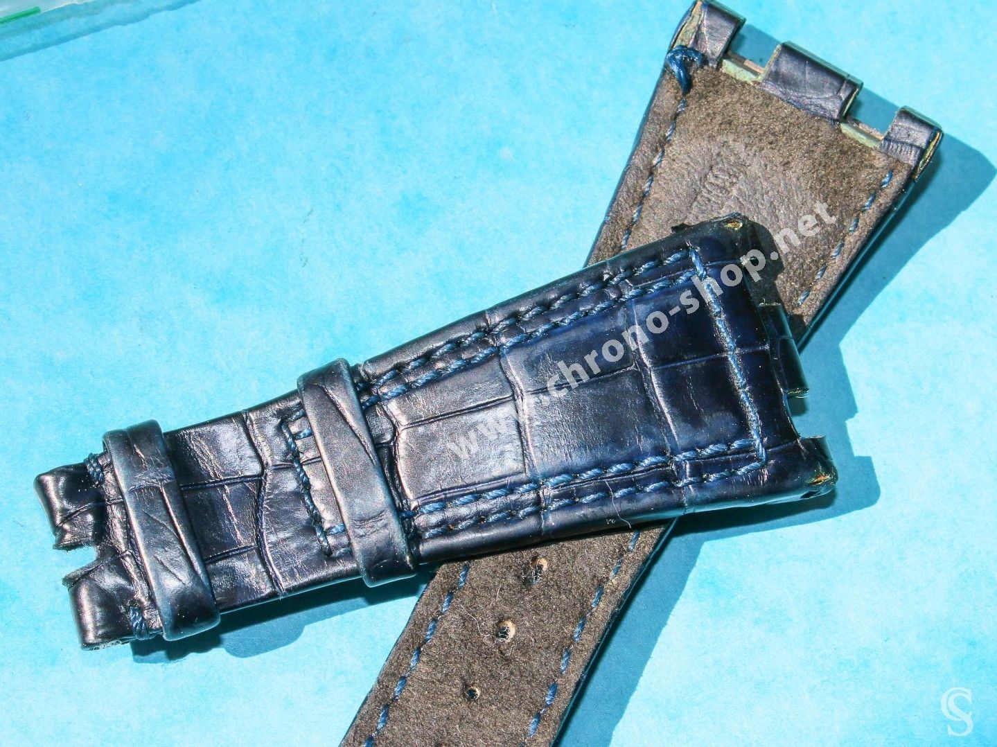 Audemars Piguet Genuine Crocodile Blue leather strap band Royal Oak