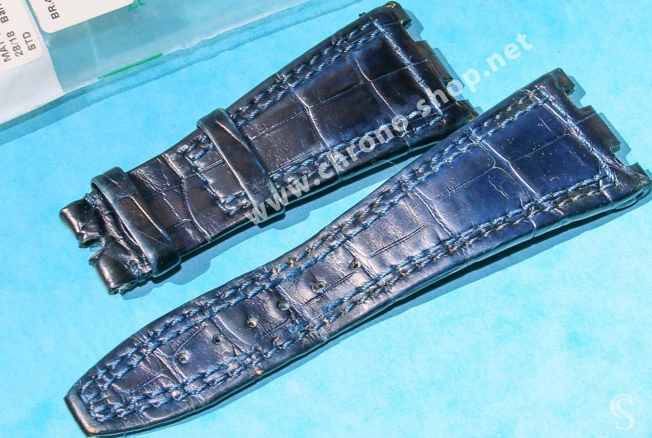 Audemars Piguet Genuine Crocodile Blue leather strap band Royal Oak