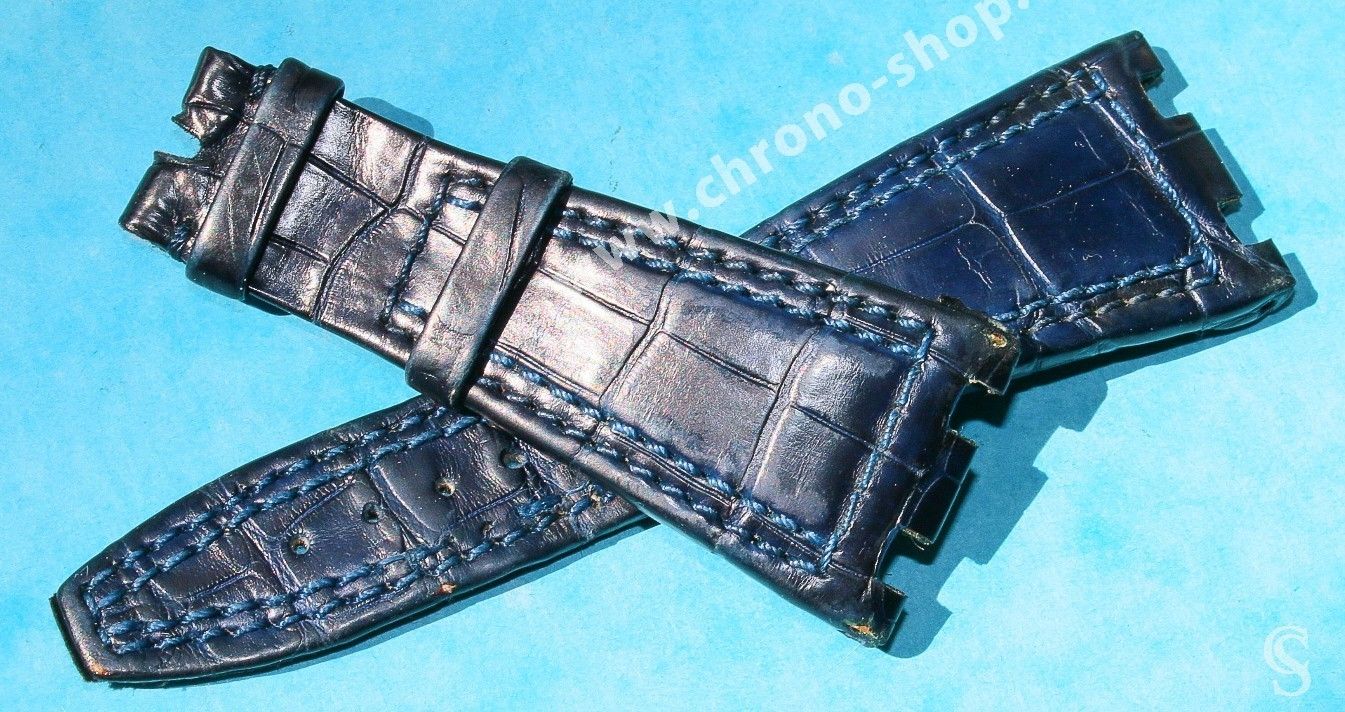 Audemars Piguet Genuine Crocodile Blue leather strap band Royal Oak