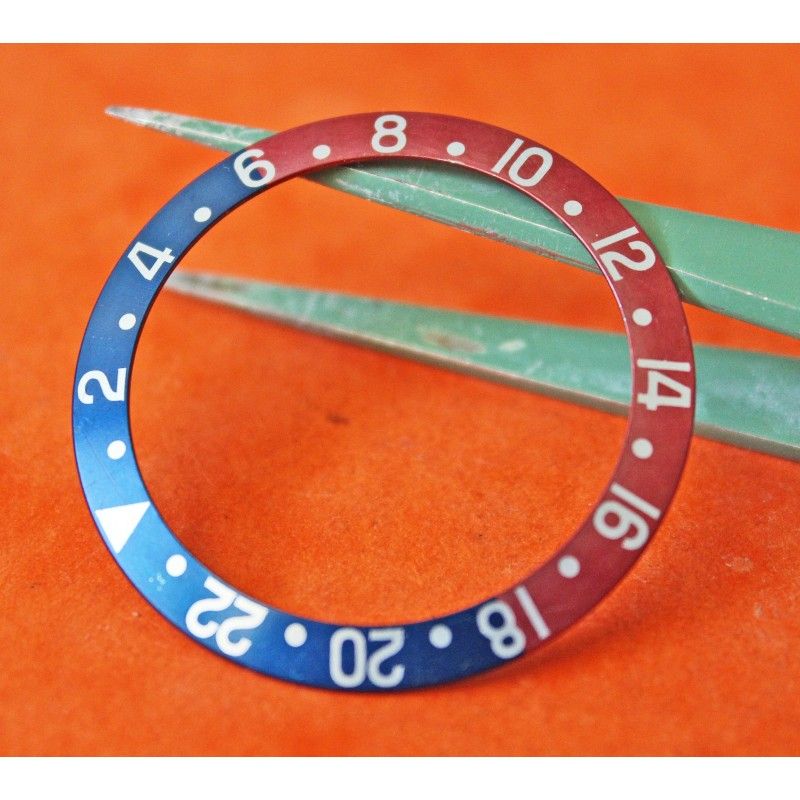 Collectible Rolex GMT Master 1675 16750 Pepsi Blue & Red Faded Bezel Watch Insert Part