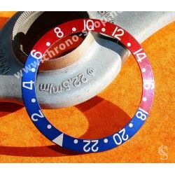 ROLEX AUTHENTIQUE GMT MASTER INSERT GRADUE 24H DE LUNETTE 1675, 16750 COULEUR PEPSI