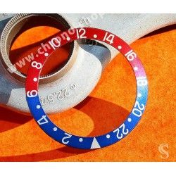 ROLEX AUTHENTIQUE GMT MASTER INSERT GRADUE 24H DE LUNETTE 1675, 16750 COULEUR PEPSI