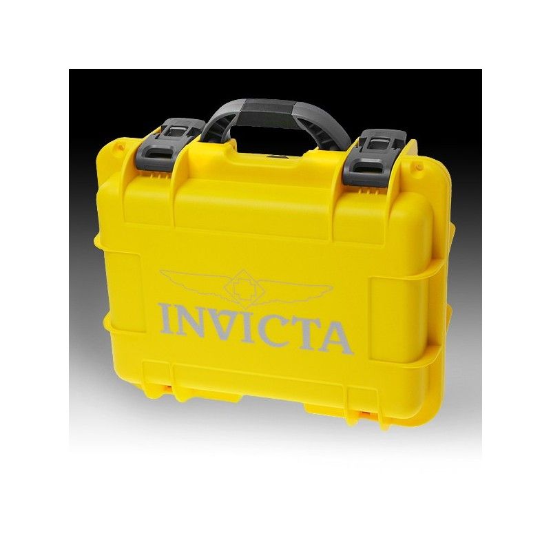 New Big Invicta Rapid Collector 8 Slot Yellow Collector Tool Watch Box Case