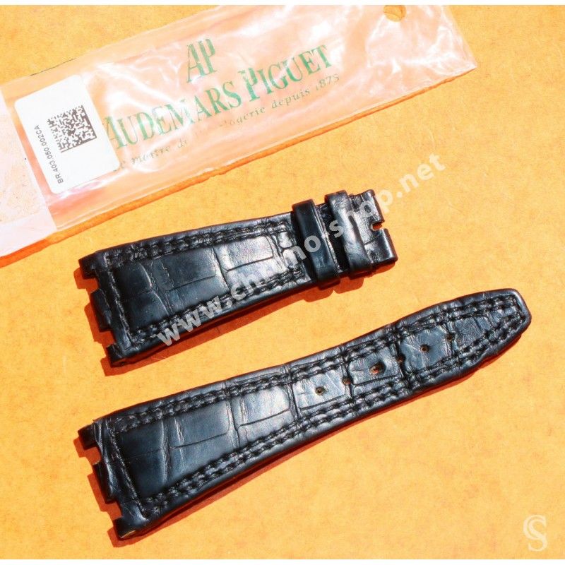 Audemars Piguet Bracelet Cuir Crocodile Noir 25mm Modèle Montres Royal Oak Offshore Ref BR.403.050.002CA