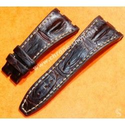 Audemars Piguet Genuine Crocodile Black leather strap band Royal Oak Offshore Ref BR.403.050.002CA