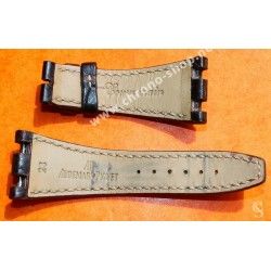 Audemars Piguet Genuine Crocodile Black leather strap band Royal Oak Offshore Ref BR.403.050.002CA