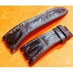 Audemars Piguet Genuine Crocodile Black leather strap band Royal Oak Offshore Ref BR.403.050.002CA
