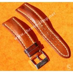 Breitling 442X 24-20mm 100% AUTHENTIC BROWN CALFSKIN LEATHER STRAP BRACELET 24-20mm NAVITIMER 46mm