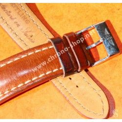 Breitling 442X 24-20mm 100% AUTHENTIC BROWN CALFSKIN LEATHER STRAP BRACELET 24-20mm NAVITIMER 46mm