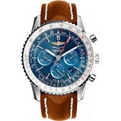 Breitling 442X 24-20mm 100% AUTHENTIC BROWN CALFSKIN LEATHER STRAP BRACELET 24-20mm NAVITIMER 46mm