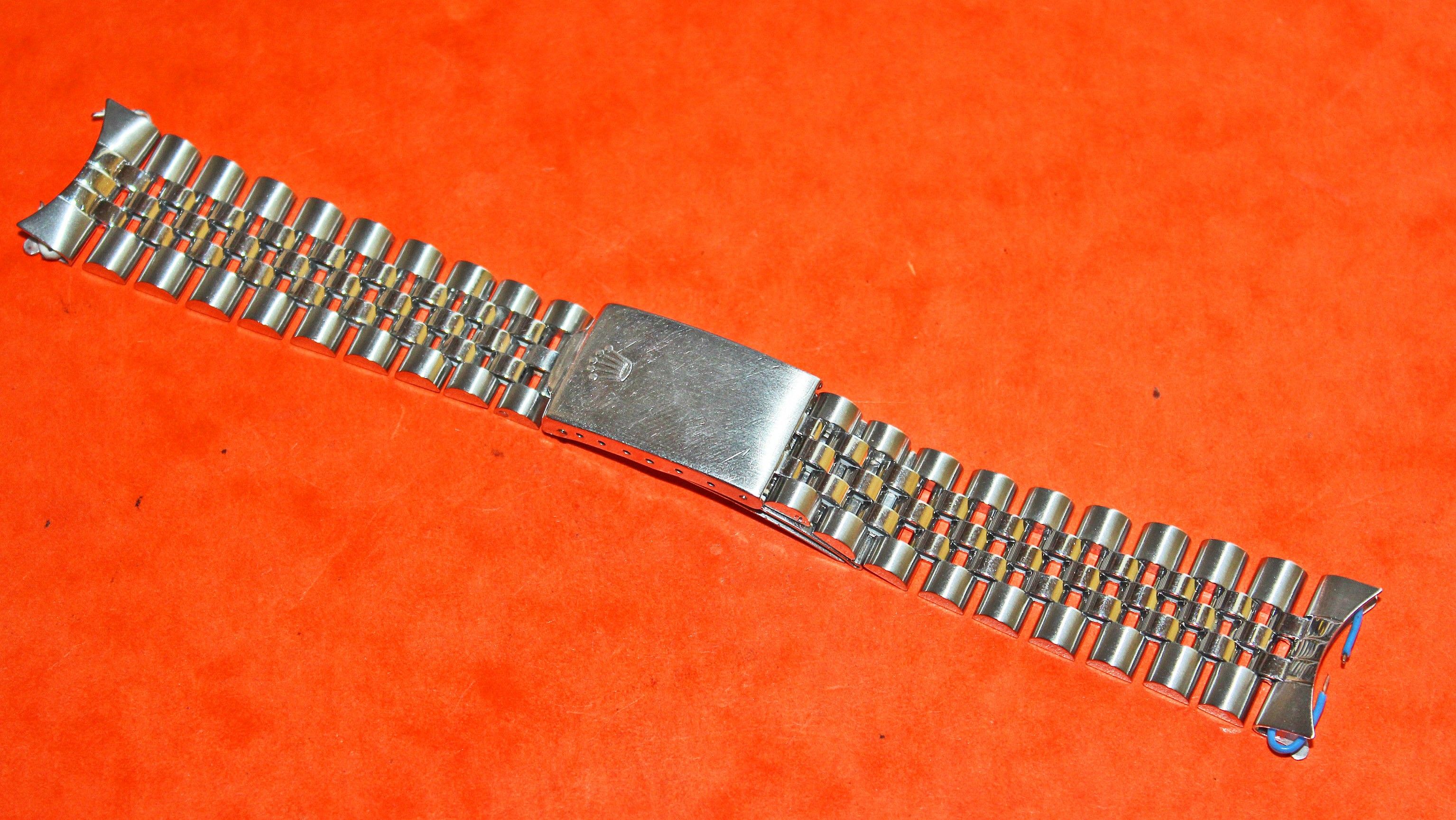 Bracelet De Montre Acier Type Oyster - Largeur 19mm, Argenté, Compatible Rolex Air-King - Neuf