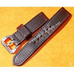 BRACELET CUIR 24mm GREG STRAPS POUR PANERAI OFFICINE MONTRES LUMINOR, RADIOMIR, MARINA PAM