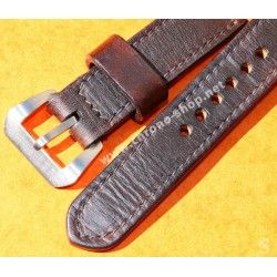 BRACELET CUIR 24mm GREG STRAPS POUR PANERAI OFFICINE MONTRES LUMINOR, RADIOMIR, MARINA PAM