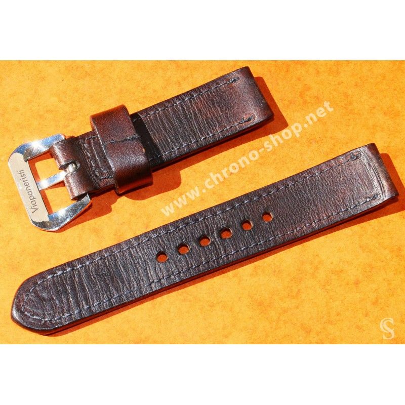 Bracelet Montre Cuir Gator Grain - Noir - 24 Mm - Pour Panerai - Neuf Avec étiquettes - Fabriqué USA