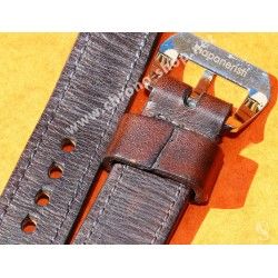 BRACELET CUIR 24mm GREG STRAPS POUR PANERAI OFFICINE MONTRES LUMINOR, RADIOMIR, MARINA PAM