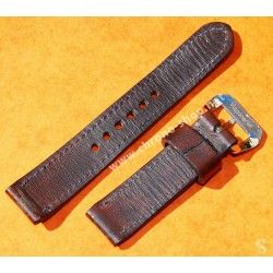 BRACELET CUIR 24mm GREG STRAPS POUR PANERAI OFFICINE MONTRES LUMINOR, RADIOMIR, MARINA PAM