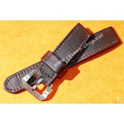 BRACELET CUIR 24mm GREG STRAPS POUR PANERAI OFFICINE MONTRES LUMINOR, RADIOMIR, MARINA PAM