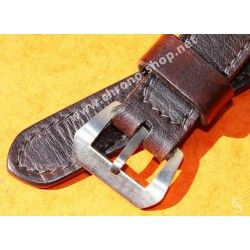 BRACELET CUIR 24mm GREG STRAPS POUR PANERAI OFFICINE MONTRES LUMINOR, RADIOMIR, MARINA PAM