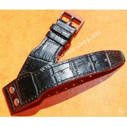 IWC Schaffhausen Rare Vintage Pilotband Brown Leather Strap 22mm BIG PILOT Rivets Style ref 5103, 5010, 5009 Titanium buckle