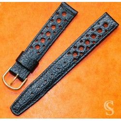 Bracelet Vintage CORFAM Heuer Monaco, Autavia,Silverstone,Carrera Brown leather 20mm rally band watch strap