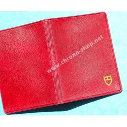 TUDOR PORTEFEUILLE CUIR ROUGE POURPRE VINTAGE SUBMARINER CERTIFICAT PAPIERS GARANTIE MONTRES ANCIENNES REF 106.00.41