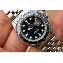 TUDOR LUNETTE 96090 LADY SUB SUBMARINER VINTAGE  PRINCESS DATE LADIES INSERT BLEU