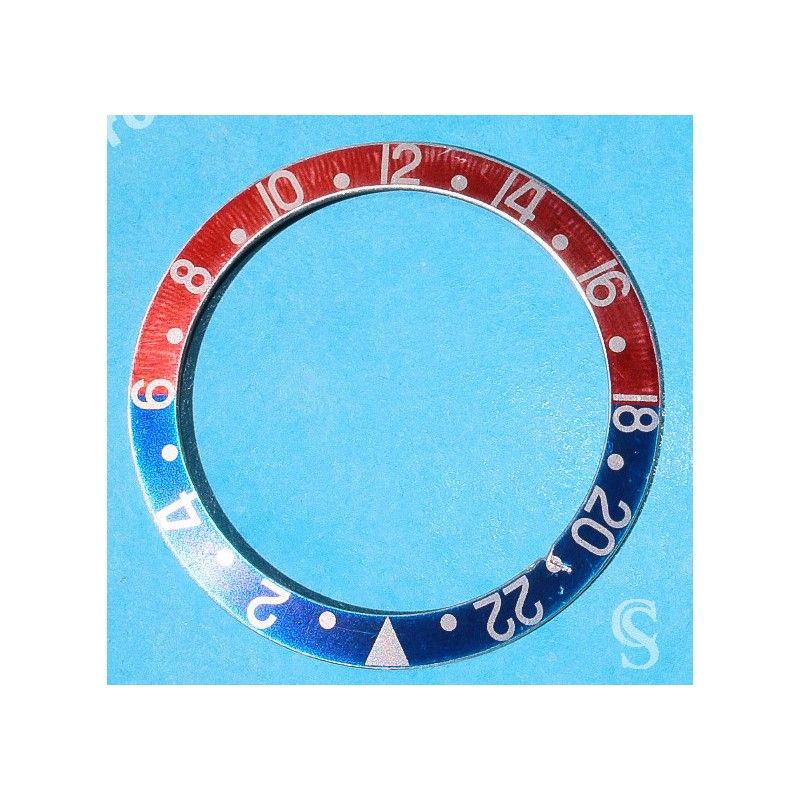 Rolex 70's Vintage Bezel insert Graduated Faded PEPSI Red & blue GMT MASTER 1675 , 16750 Watch inlay part