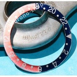 Rolex 70's Vintage Bezel insert Graduated Faded PEPSI Red & blue GMT MASTER 1675 , 16750 Watch inlay part