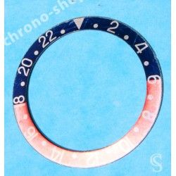 Rolex 70's Vintage Bezel insert Graduated Faded PEPSI Red & blue GMT MASTER 1675 , 16750 Watch inlay part