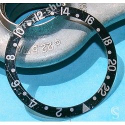 ROLEX 90's COKE NOIR FAT FONT SERIFS INSERT GRADUE 24H LUNETTE MONTRES GMT MASTER 16700,16710,16760