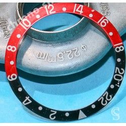 Rolex GMT Master Coke watch Faded Red & Black color S/S 16700,16710,16760 Bezel 24H Insert Part FAT FONT SERIFS
