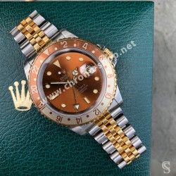 ROLEX ORIGINAL VINTAGE FADED INSERT DE LUNETTE MONTRES GMT MASTER II 16713, 16718, 16760, 16710 ROOTBEER