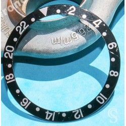 Rolex GMT Master watch Black color S/S 16700,16710,16760 Bezel 24H Insert Part FAT FONT SERIFS