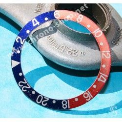 Rolex 70's Vintage Bezel insert Graduated Faded PEPSI Red & blue GMT MASTER 1675,16750 Watch inlay part