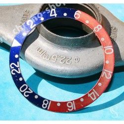 Rolex 70's Vintage Bezel insert Graduated Faded PEPSI Red & blue GMT MASTER 1675,16750 Watch inlay part