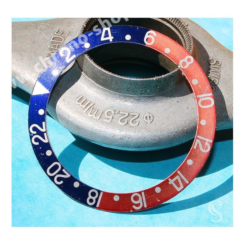 Rolex 70's Vintage Bezel insert Graduated Faded PEPSI Red & blue GMT MASTER 1675,16750 Watch inlay part