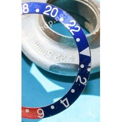 Rolex 70's Vintage Bezel insert Graduated Faded PEPSI Red & blue GMT MASTER 1675,16750 Watch inlay part